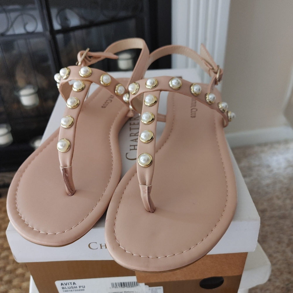 Charter Club Avita Embellished T-Strap Slingback Sandals 6M - Picture 10 of 14